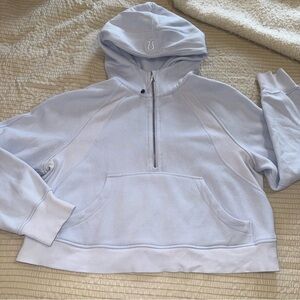 Lululemon Cropped Hooded Scuba M/L light blue